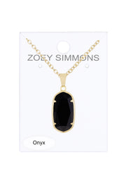 Black Onyx Casey Pendant Necklace - GF
