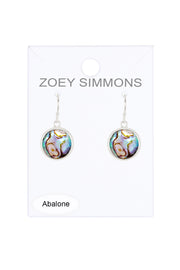 Abalone Doublet Round Drop Earrings - SF