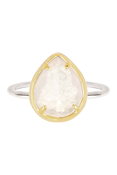Moonstone Crystal Teardrop Ring - SF