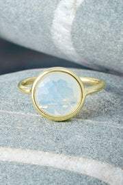 Moonstone Crystal Round Ring - GF