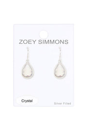 Moonstone Crystal Teardrop Earrings - SF