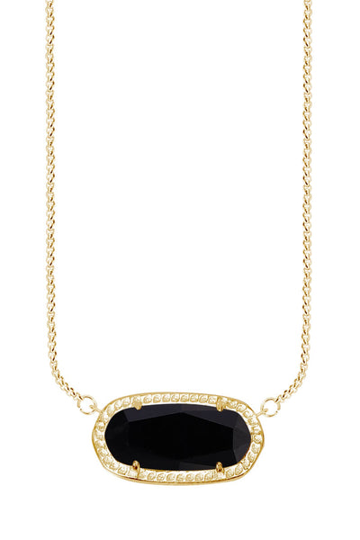Black Onyx Pendant Necklace - GF