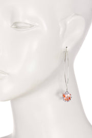 Orange Austrian Crystal Dangle Earrings - SF