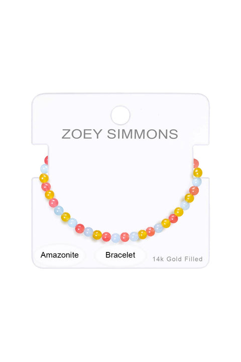 Amazonite & Mixed Agate Beaded Bracelet - GF