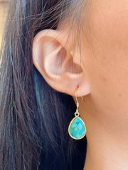 Turquoise Teardrop Earrings - GF