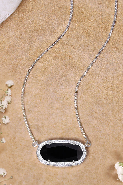 Black Onyx Pendant Necklace - SF