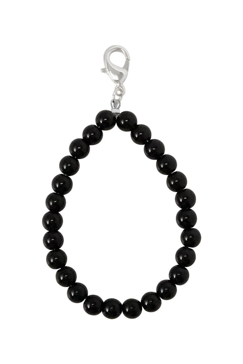 Black Onyx 6mm Mala Beads Keychain - SF/GF