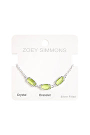 Peridot Crystal Station Bracelet - SF