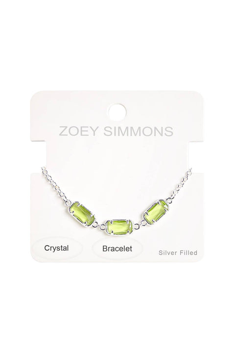 Peridot Crystal Station Bracelet - SF