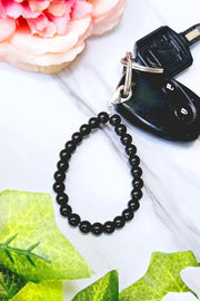 Black Onyx 6mm Mala Beads Keychain - SF/GF
