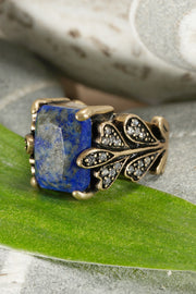 Lapis & CZ Garden Ring - BR