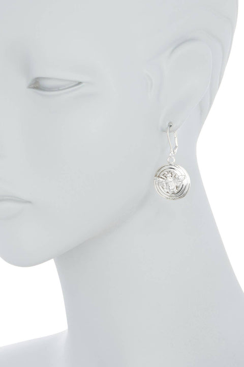 Bee & Swirl Disc Drop Earrings - SF