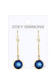 London Blue Crystal Dangle Earrings - GF