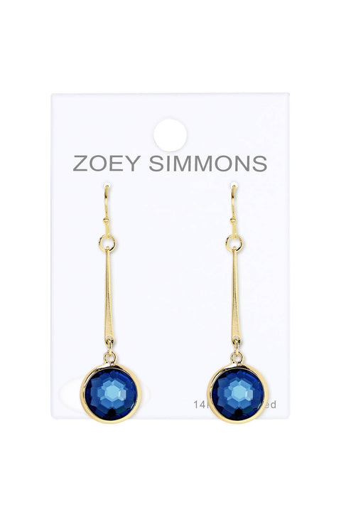 London Blue Crystal Dangle Earrings - GF