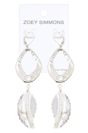 Freshwater Pearl & Leaf Statement Earrings - SF
