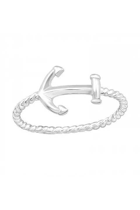 Sterling Silver Anchor Ring - SS
