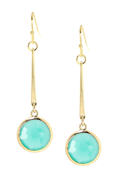 Amazonite Crystal Dangle Earrings - GF