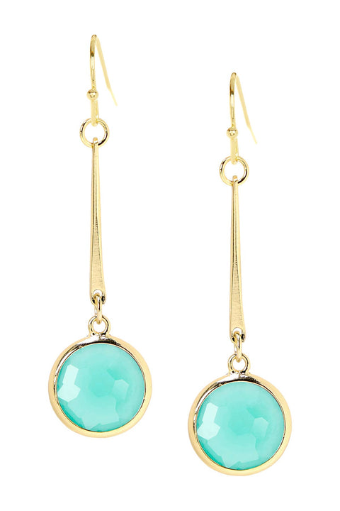 Amazonite Crystal Dangle Earrings - GF