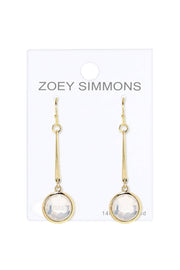 Moonstone Crystal Dangle Earrings - GF