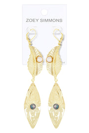 Freshwater Pearl & Leaf Statement Earrings - GF