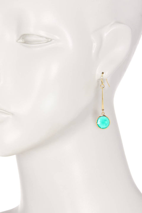 Amazonite Crystal Dangle Earrings - GF
