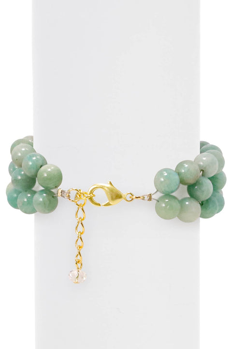 Amazonite 8mm Beads Braided Bracelet - GF