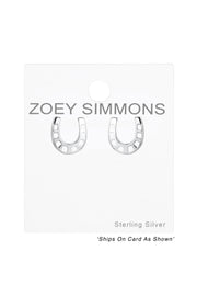 Sterling Silver Horseshoe Stud Earrings - SS