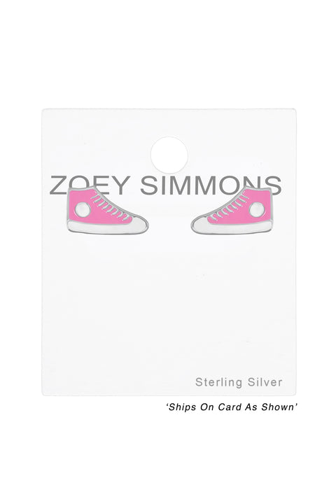 Sterling Silver Sneaker Post Earrings - SS