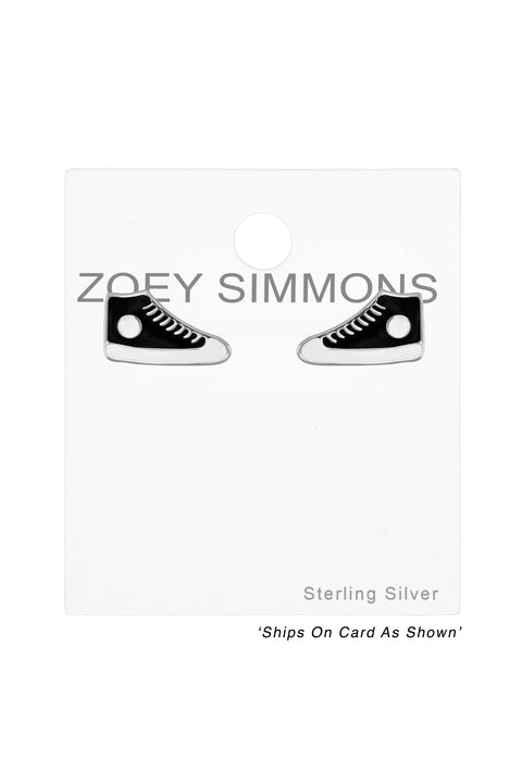 Sterling Silver Sneaker Post Earrings - SS