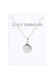 Sterling Silver Shell Pendant Necklace - SS