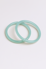 Natural Misty Green Chalcedony Bangle