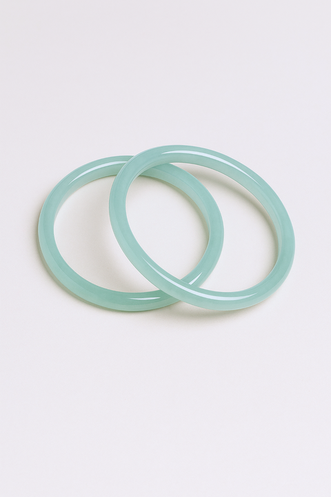 Natural Misty Green Chalcedony Bangle