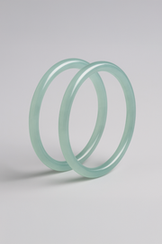 Natural Misty Green Chalcedony Bangle