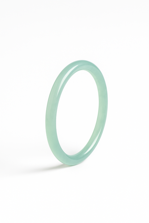 Natural Misty Green Chalcedony Bangle