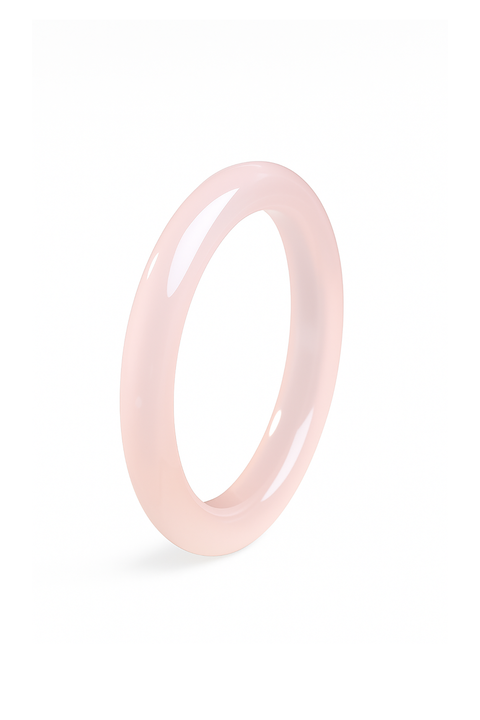 Natural Ice Blush Pink Afghan Jade Bangle