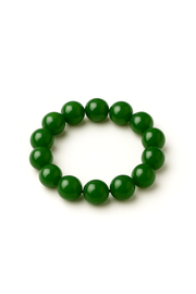 Premium Natural Hetian Jade Beaded Stretch Bracelet