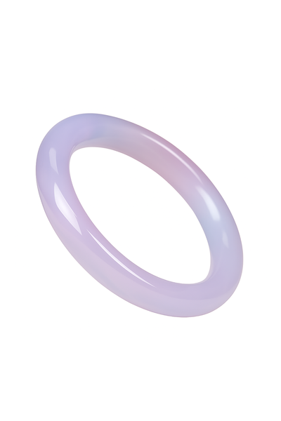 8mm Natural Purple Chalcedony Bangle