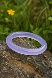 8mm Natural Purple Chalcedony Bangle