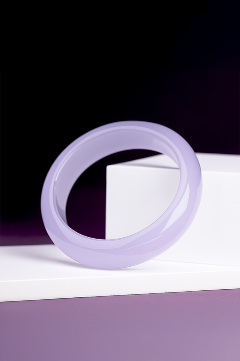 10mm Natural Purple Chalcedony Bangle