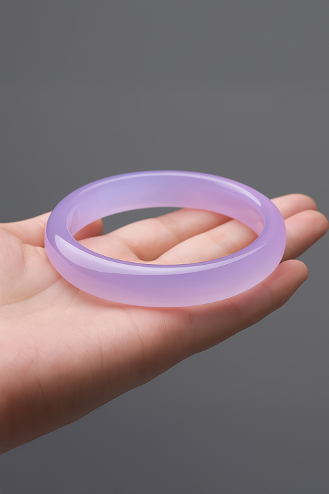 10mm Natural Purple Chalcedony Bangle