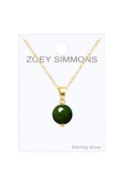 14k Vermeil Natural Hetian Jade Bead Necklace - VM