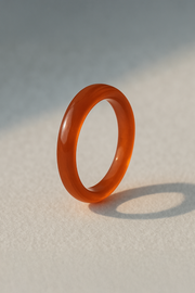 Burnt Orange Imitation Jade Ring