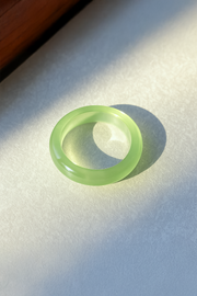 Olive Mist Imitation Jade Ring
