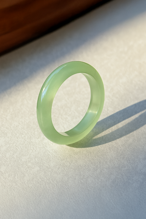 Olive Mist Imitation Jade Ring