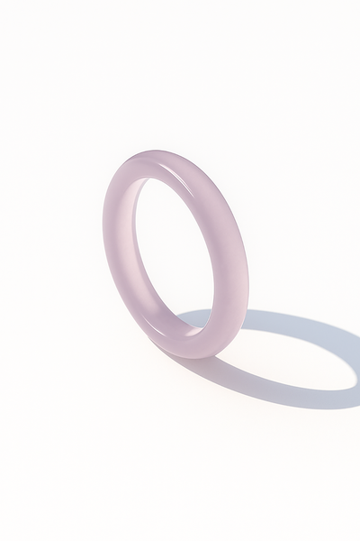 Blush Pink Imitation Jade Ring