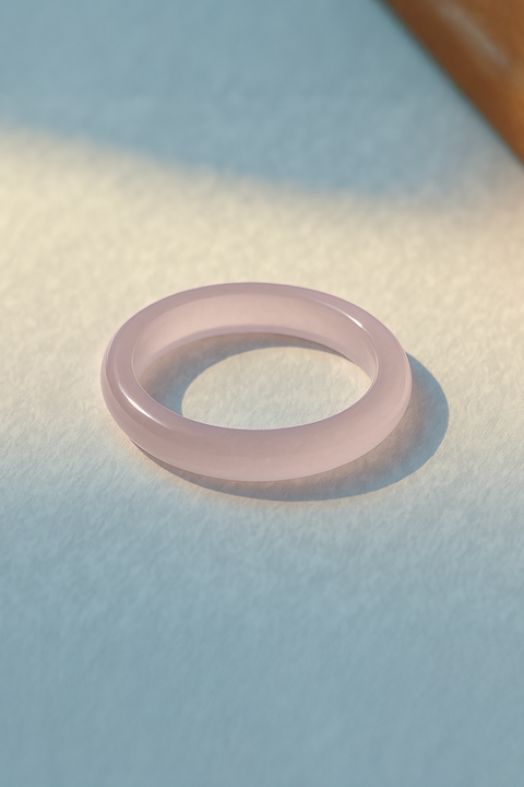 Blush Pink Imitation Jade Ring