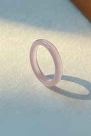 Blush Pink Imitation Jade Ring