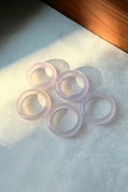 Blush Pink Imitation Jade Ring