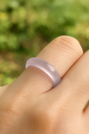 Blush Pink Imitation Jade Ring