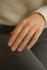 Blush Pink Imitation Jade Ring